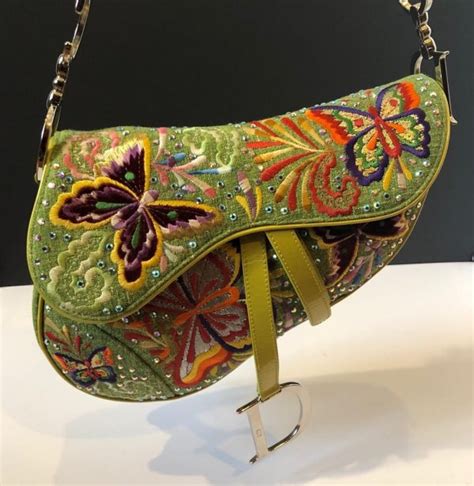 christian dior butterfly saddle bag|Christian Dior vintage sling bag.